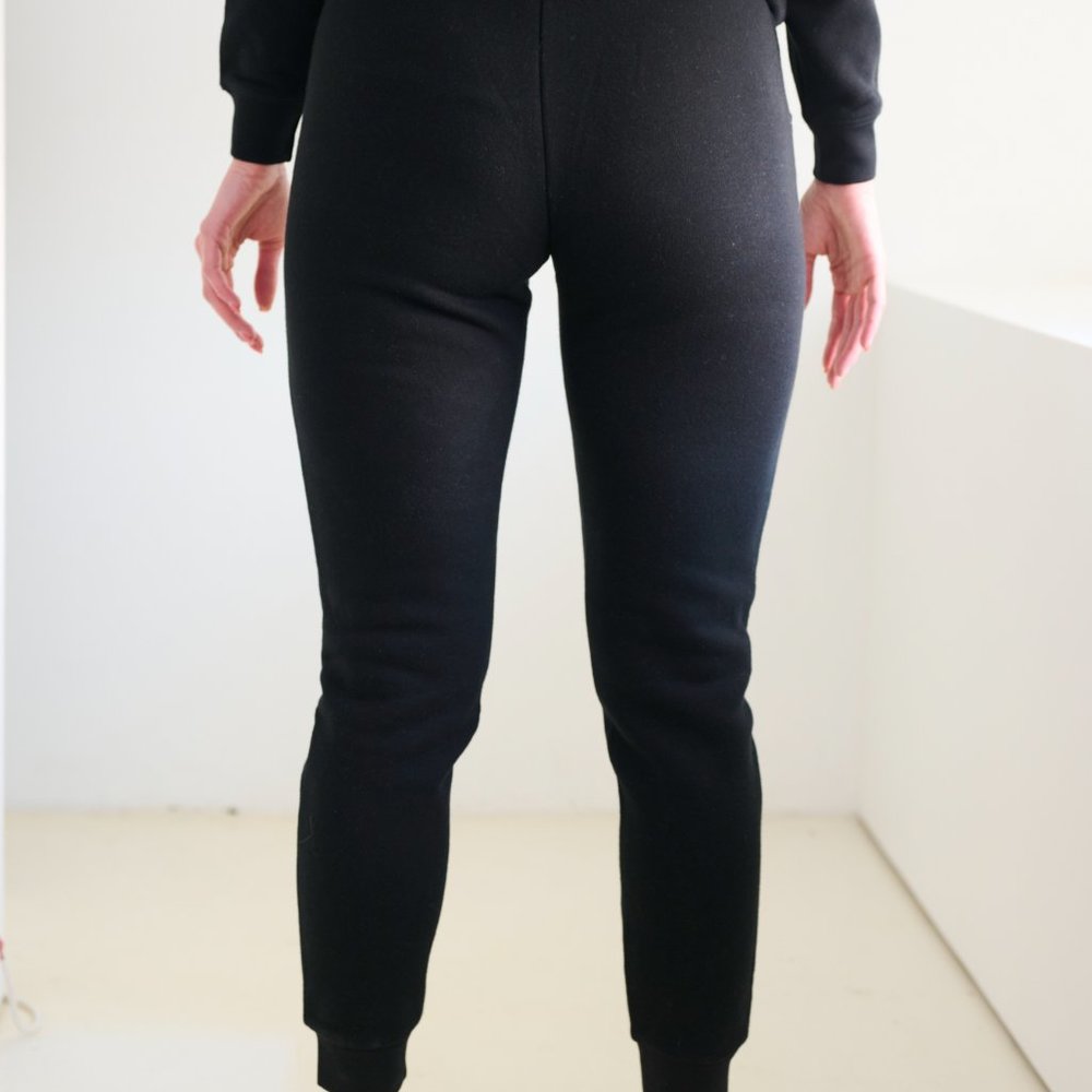 Revive Loungewear. Two Piece Lounge Set, Crewneck Sweatshirt and Jogger - Black - Picture 6 of 11